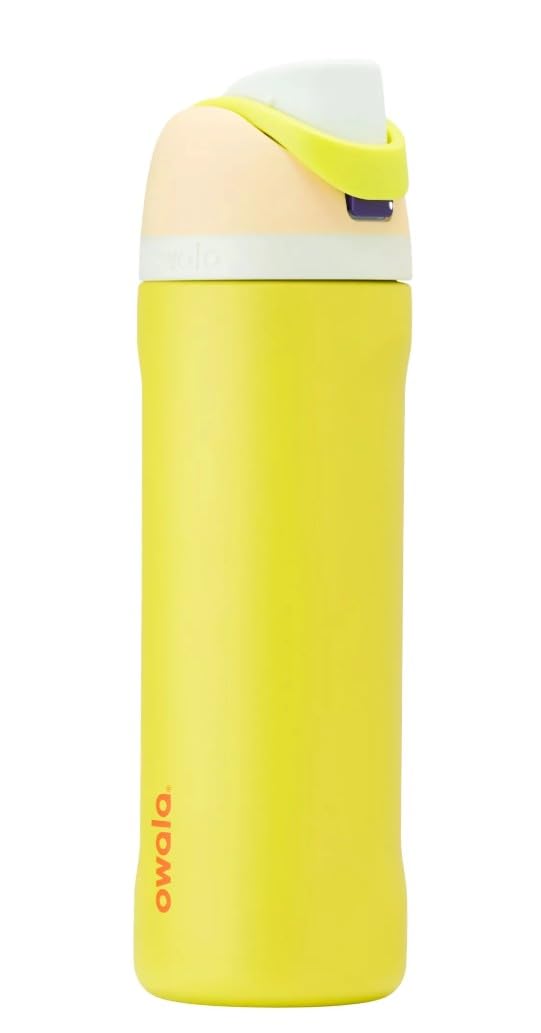 Owala FreeSip Insulated Stainless Steel Water Bottle with Straw for Sports and Travel, BPA-Free, 24oz, Foggy Tide