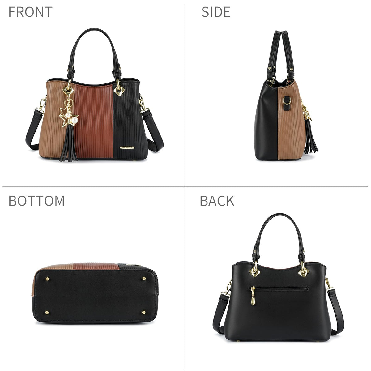 Pomelo Best Handbags for Women with Multiple Internal Pockets in Pretty Color Combination