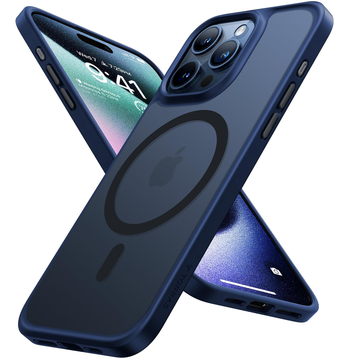 TORRAS Stronger Magnetic & Shockproof for iPhone 17 Pro Max Case, Deep Blue