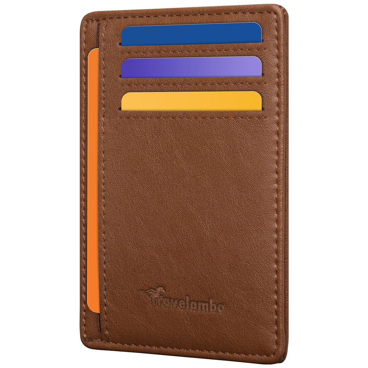 Slim Wallet, Leather, RFID Blocking Medium Size