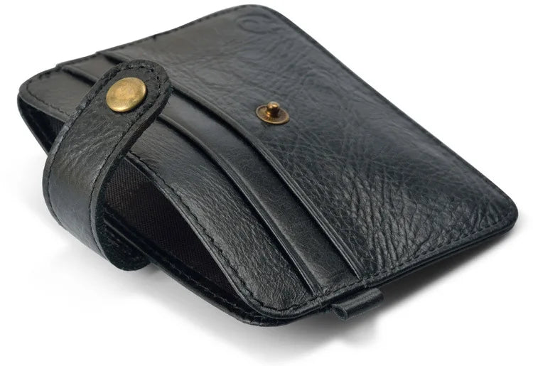 Men Genuine Leather Slim Wallet Male Small Purse Mini Money Bag Walet Thin Portomonee Carteras Man&