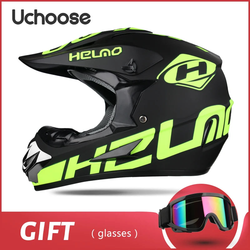 Full face motorcycle helmet for mountain bike off-road classic, MTB, racing, motocross, downhill, downhill