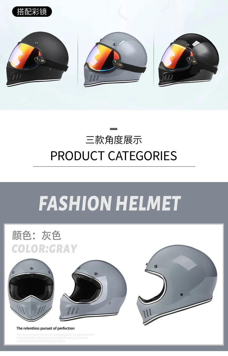 VOSS Motorcycle Helmets Full Face Casco Moto Helmets Vintage Retro Helmets Capacete De Motocicleta