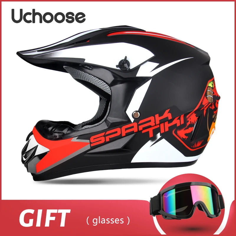 Full face motorcycle helmet for mountain bike off-road classic, MTB, racing, motocross, downhill, downhill