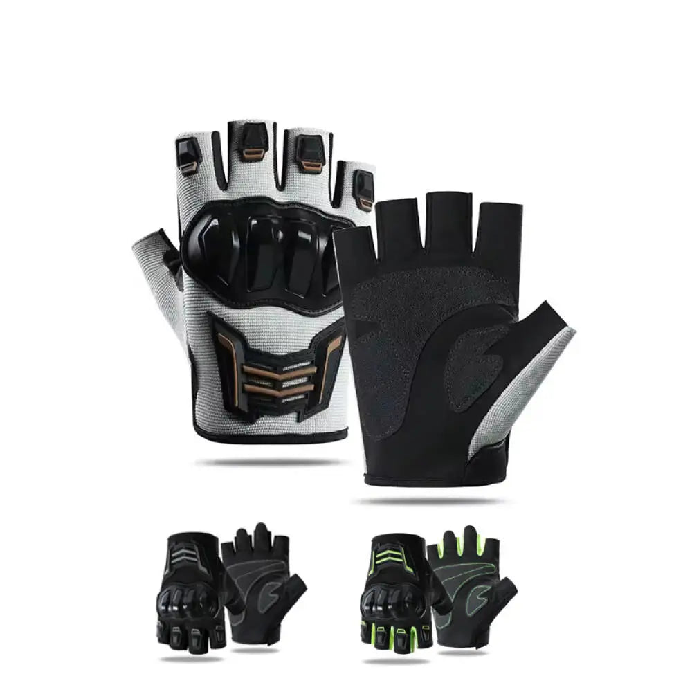 Motorcycle Gloves Half Finger Breathable Wear-resistant Anti Slip Anti Fall Racing Outdoor Cycling Electric Bike Gloves