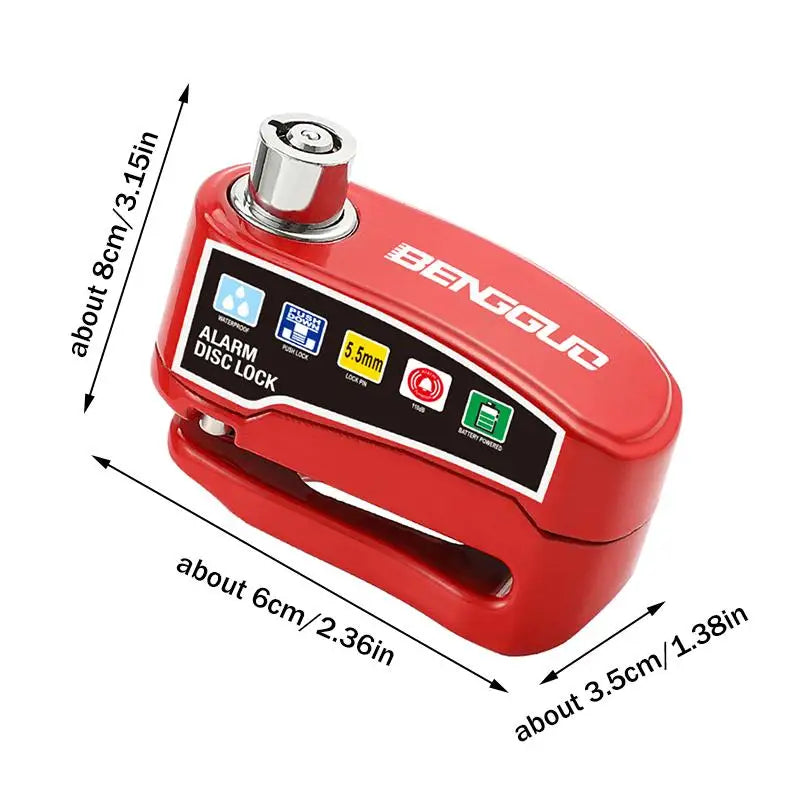 Disc Brake Lock Alarm System for Motorcycle Bicycle Advanced Anti Theft Protection