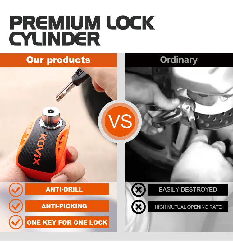 Disc Brake Lock 120dB Loud Alarm Anti-theft Security Lock Bicycle Accessories Portable Disc Lock For Bicycle E-bike Scooter