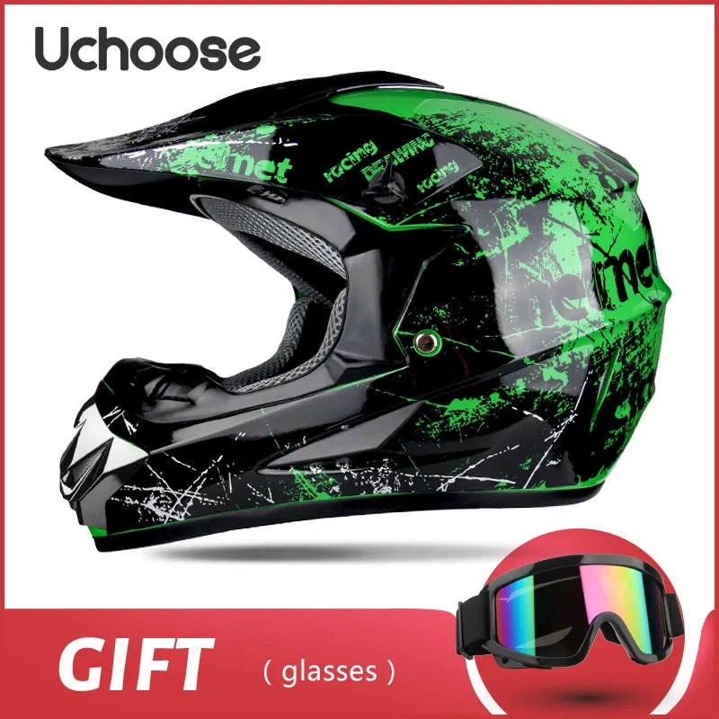 Full face motorcycle helmet for mountain bike off-road classic, MTB, racing, motocross, downhill, downhill