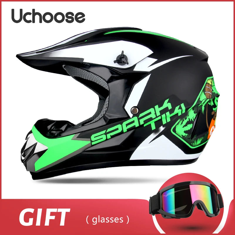 Full face motorcycle helmet for mountain bike off-road classic, MTB, racing, motocross, downhill, downhill