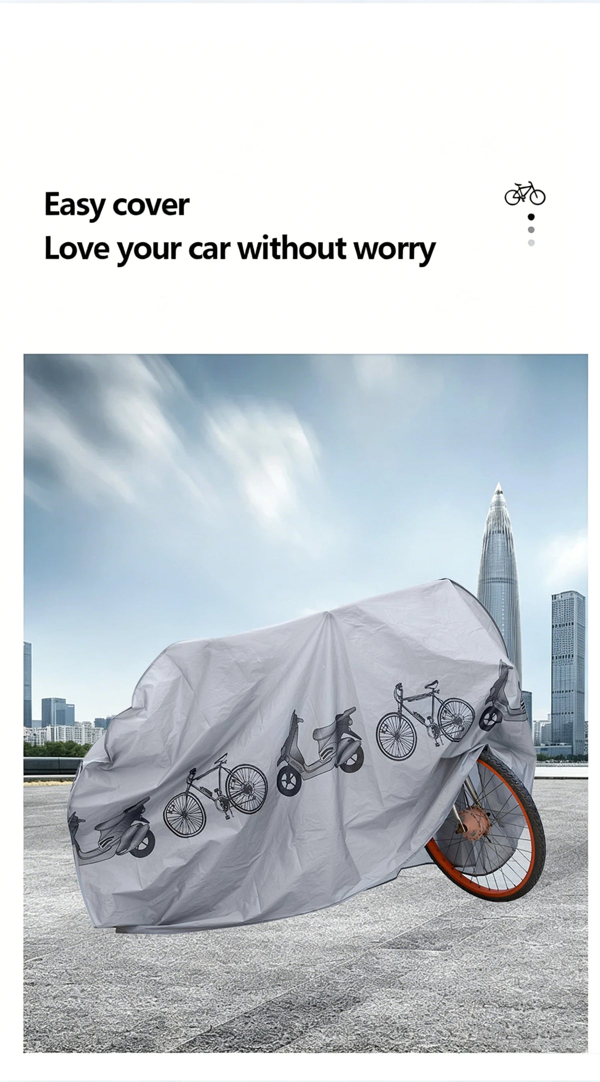 Bicycle Cover Motorcycle Rain Cover Waterproof Dustproof Anti-UV Outdoor Protection MTB Bike Cover All Seasons Bike Accessories