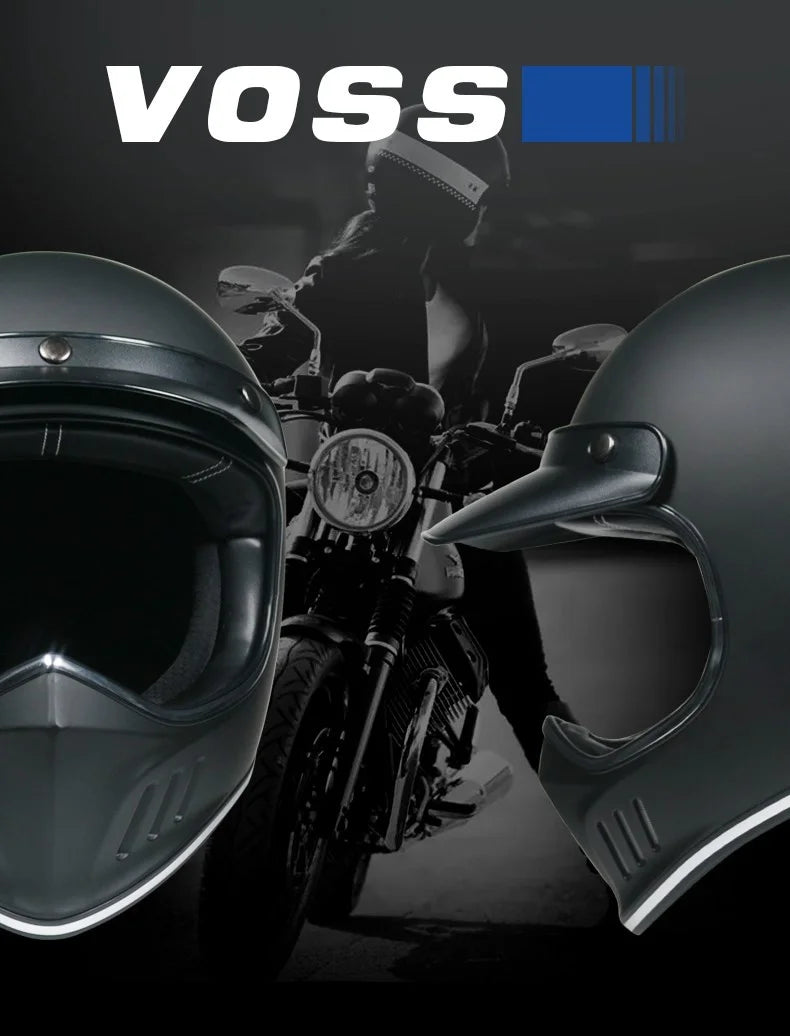 VOSS Motorcycle Helmets Full Face Casco Moto Helmets Vintage Retro Helmets Capacete De Motocicleta