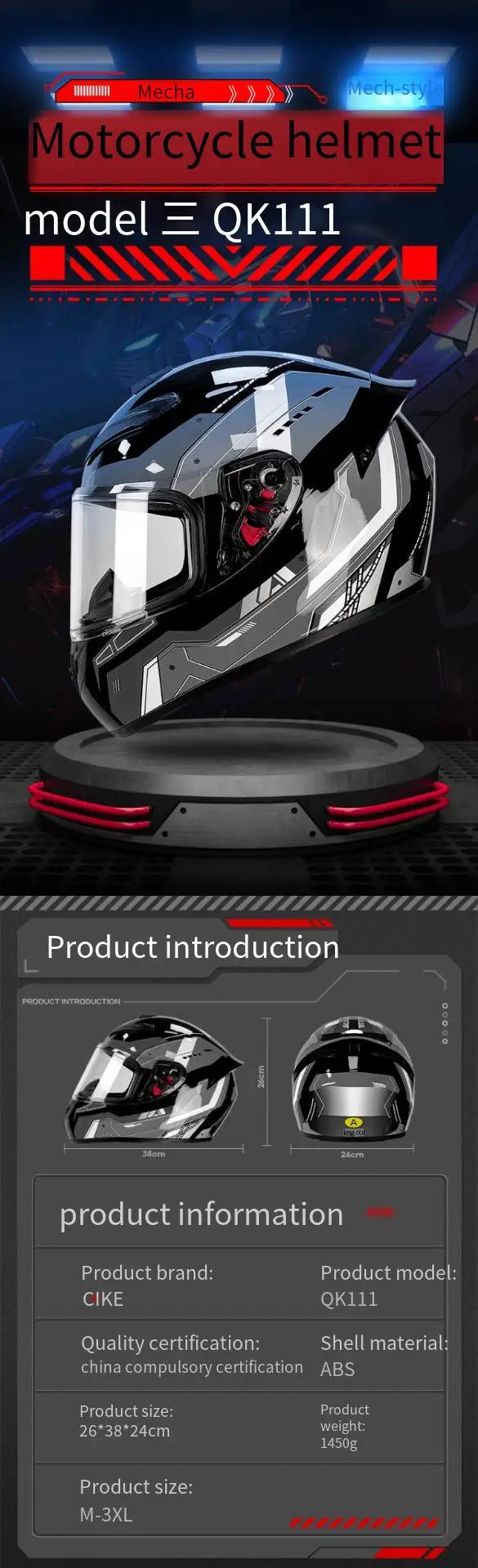 Full Face Motorcycle Helmets Latest Downhill Racing Motorbike Riding Casco Capacete De Moto DOT Approved For Men Women Kask