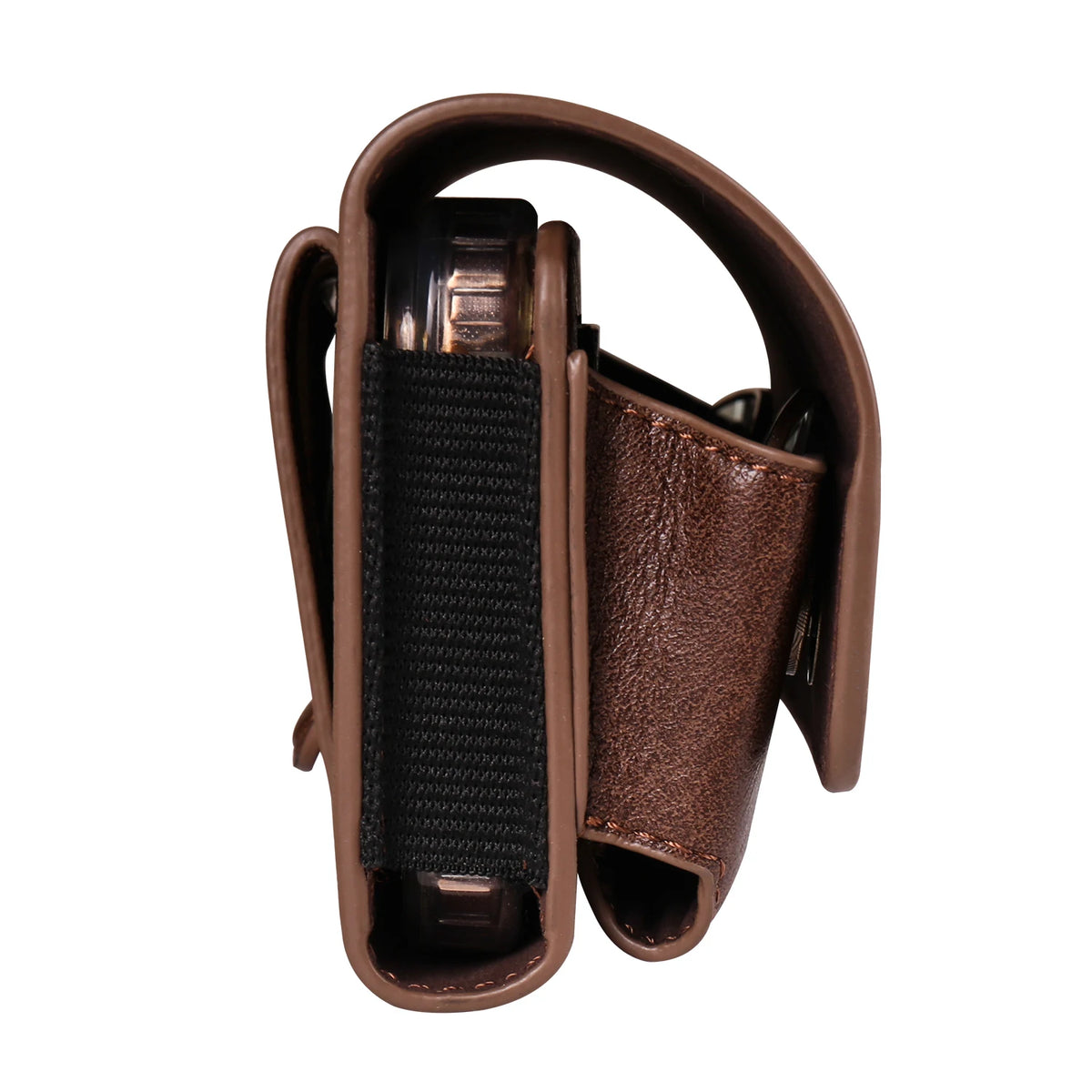 Horizontal Style Mobile Phone Wallet for Men with Card Slot Belt Decoration Magnetic Buckle Closure PU Leather Wallet for App...