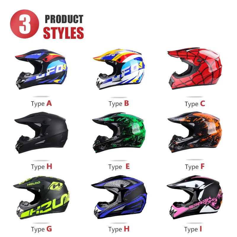Full face motorcycle helmet for mountain bike off-road classic, MTB, racing, motocross, downhill, downhill