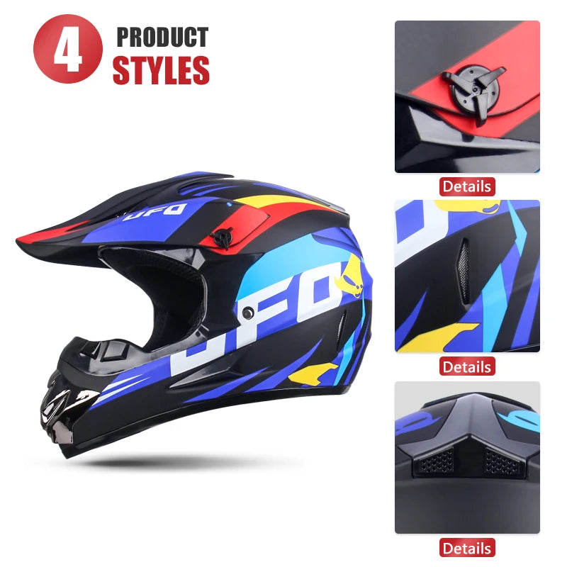 Full face motorcycle helmet for mountain bike off-road classic, MTB, racing, motocross, downhill, downhill