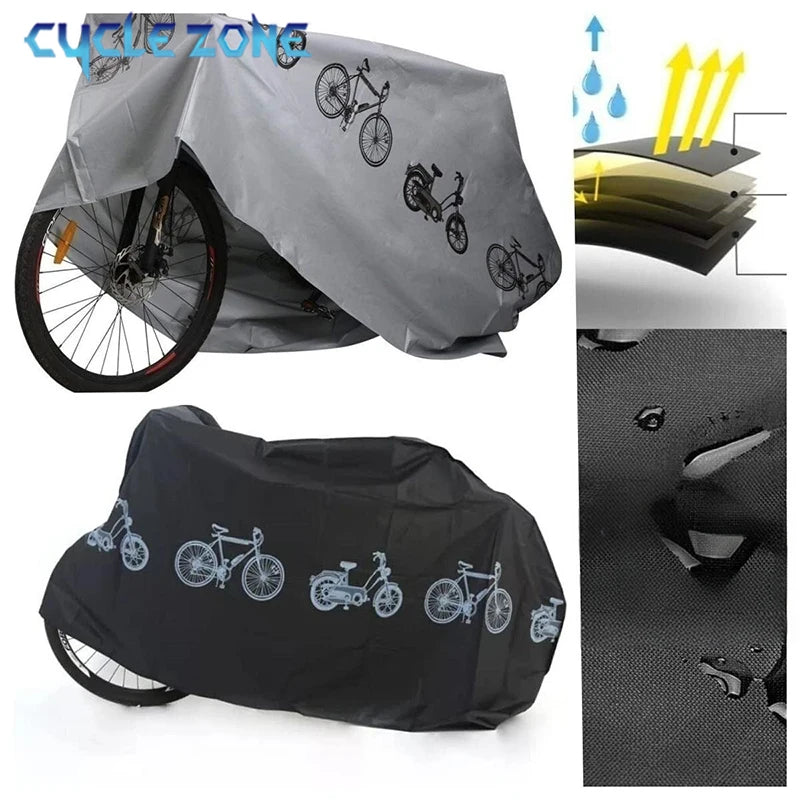 Bicycle Cover Motorcycle Rain Cover Waterproof Dustproof Anti-UV Outdoor Protection MTB Bike Cover All Seasons Bike Accessories