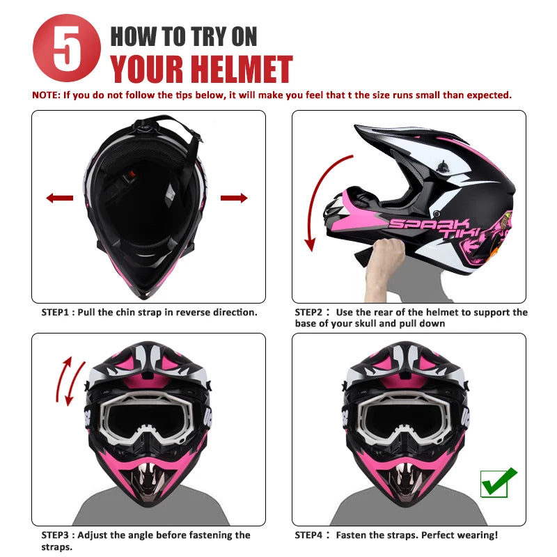 Full face motorcycle helmet for mountain bike off-road classic, MTB, racing, motocross, downhill, downhill