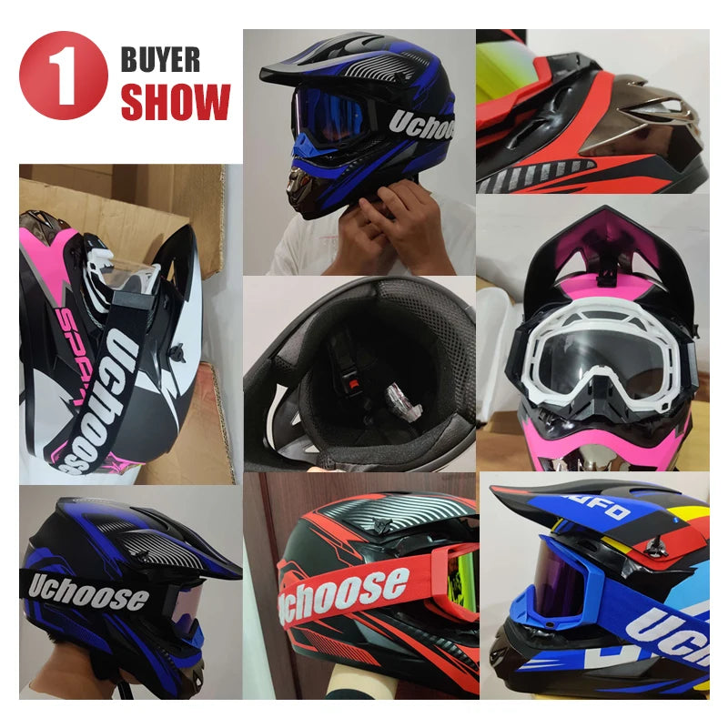 Full face motorcycle helmet for mountain bike off-road classic, MTB, racing, motocross, downhill, downhill