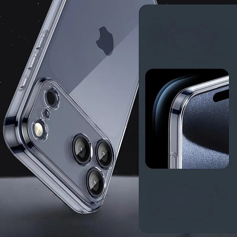 Ultra Thin Clear Phone Case For iPhone 17 16 18 Pro Max 17Pro Soft Silicone Transparent Cases For iPhone 15 14 13 Pro Max Cover