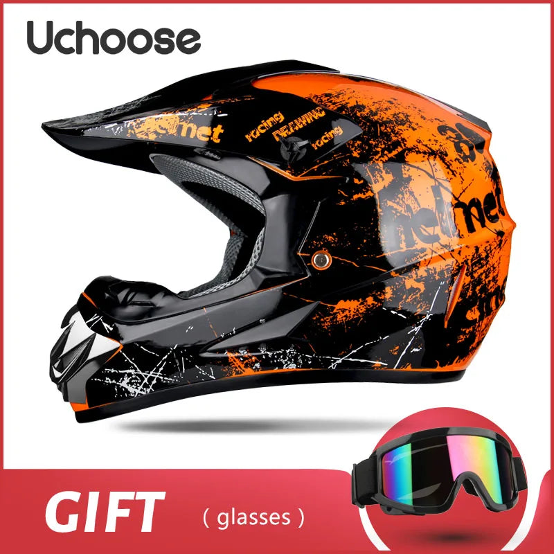 Full face motorcycle helmet for mountain bike off-road classic, MTB, racing, motocross, downhill, downhill