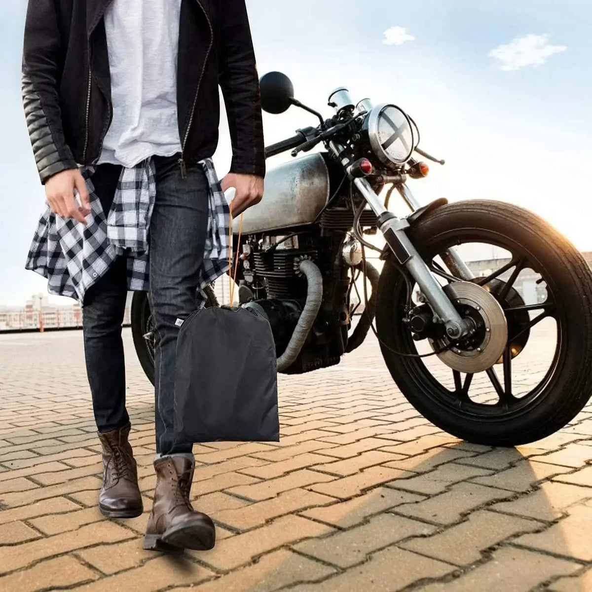 Motorcycle Cover Waterproof All Season Dustproof UV Protective Outdoor Indoor Scooter Wear-resistant Fabric Motorbike Cover