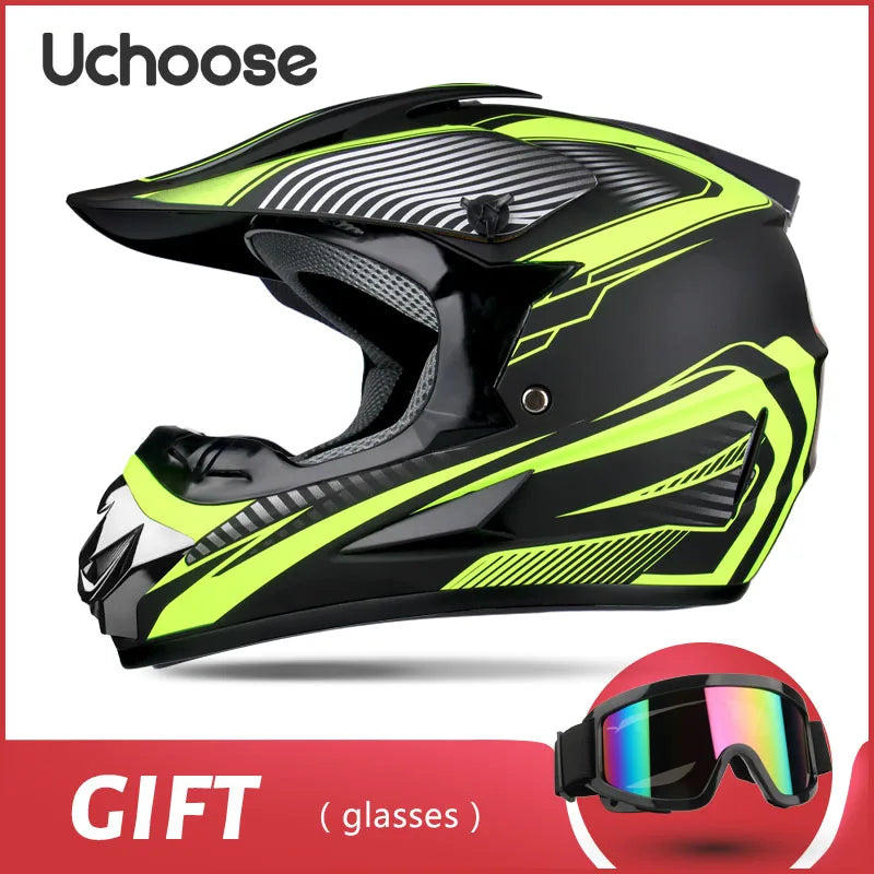 Full face motorcycle helmet for mountain bike off-road classic, MTB, racing, motocross, downhill, downhill