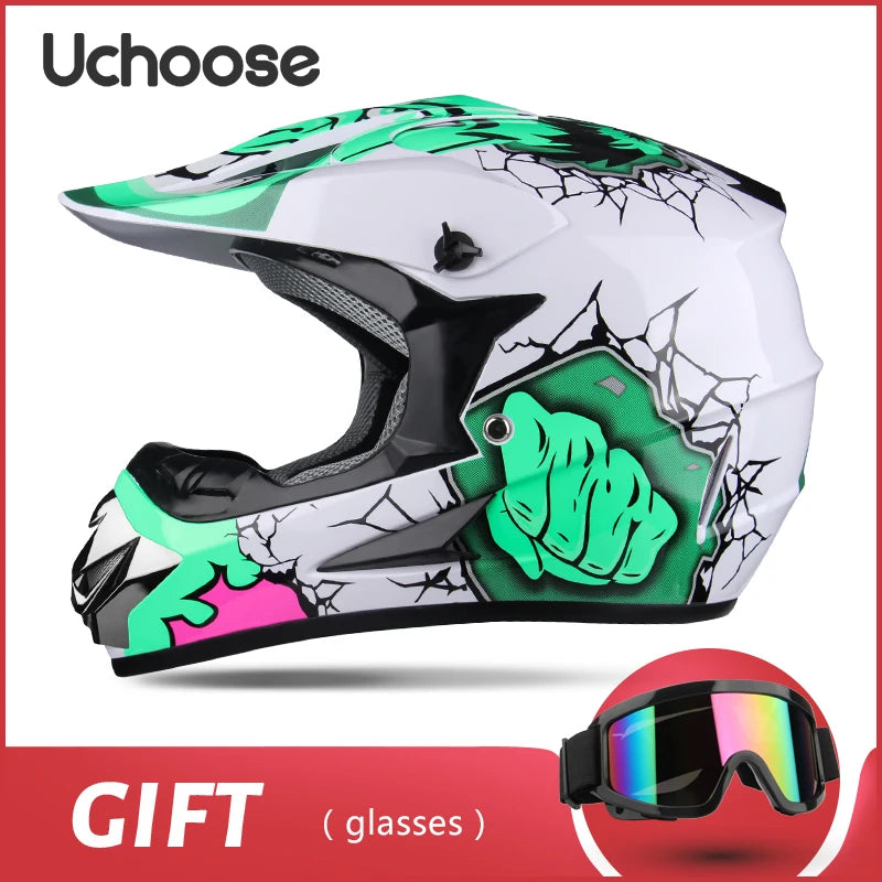 Full face motorcycle helmet for mountain bike off-road classic, MTB, racing, motocross, downhill, downhill