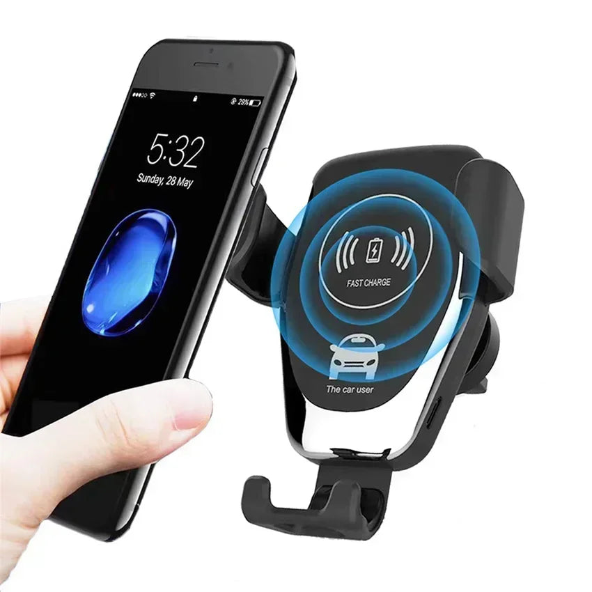 Wireless Charging Phone Car Holder Charger 15W For iPhone 15 14 13 12 11 Pro XS Max XR Fast Car Wireless Chargers