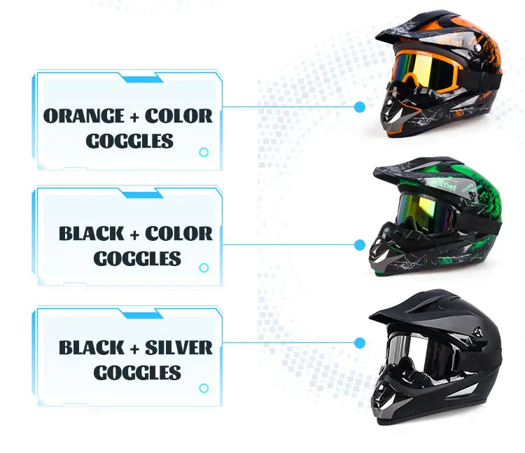 Full face motorcycle helmet for mountain bike off-road classic, MTB, racing, motocross, downhill, downhill