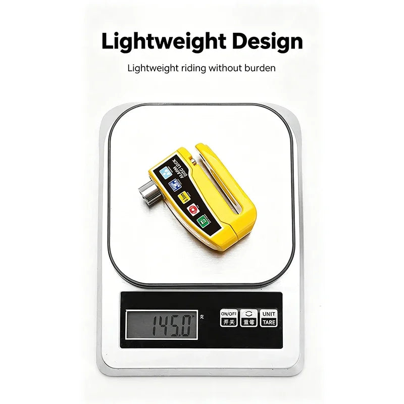 Motorcycle Alarm Lock Bike Disc Lock Warning 110DB Security Alloy Anti Theft Waterproof Brake Rotor Padlock Disc Brake Lock