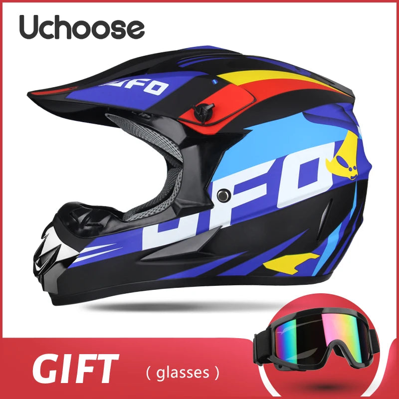 Full face motorcycle helmet for mountain bike off-road classic, MTB, racing, motocross, downhill, downhill