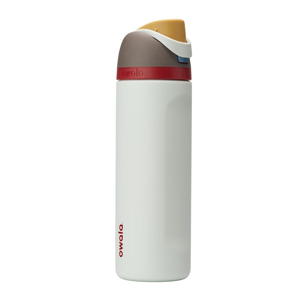 Owala FreeSip Insulated Stainless Steel Water Bottle with Straw for Sports and Travel, BPA-Free, 24oz, Foggy Tide