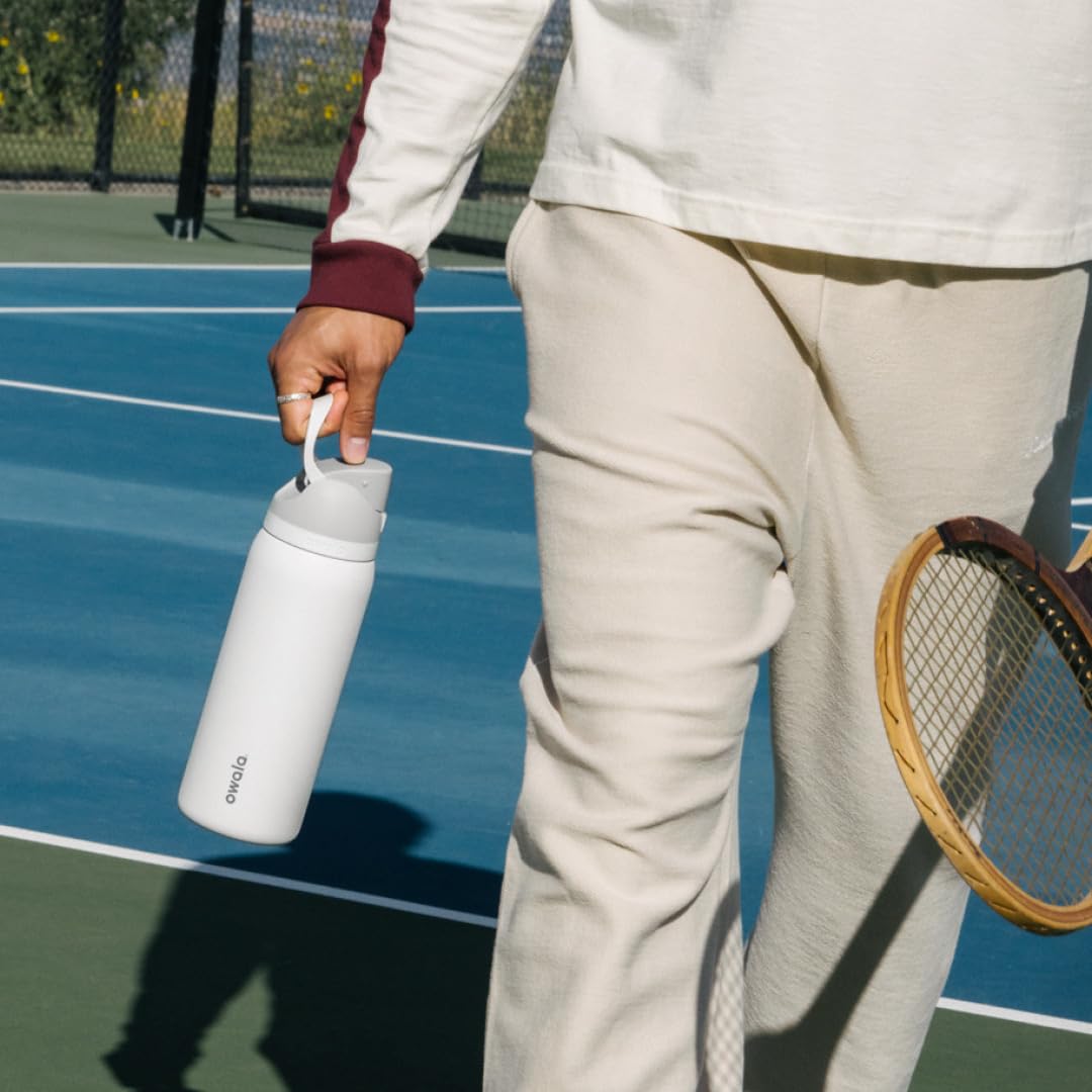 Owala FreeSip Insulated Stainless Steel Water Bottle with Straw for Sports and Travel, BPA-Free, 24oz, Foggy Tide