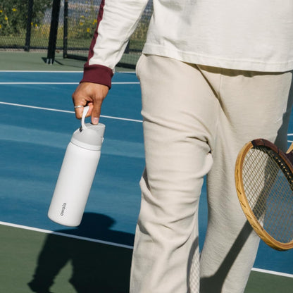 Owala FreeSip Insulated Stainless Steel Water Bottle with Straw for Sports and Travel, BPA-Free, 24oz, Foggy Tide