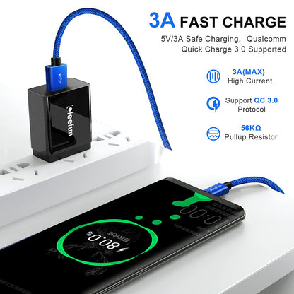 USB C Cable 6ft 5pack CLEEFUN | USB A to USB C Fast Charging USBC Cable