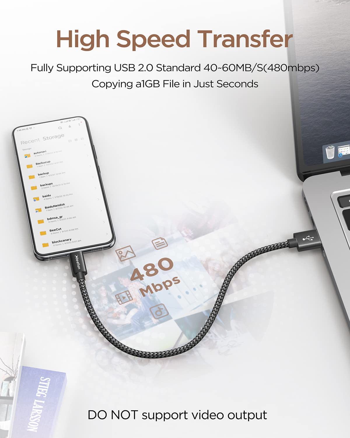 USB C Cable 6ft 5pack CLEEFUN | USB A to USB C Fast Charging USBC Cable