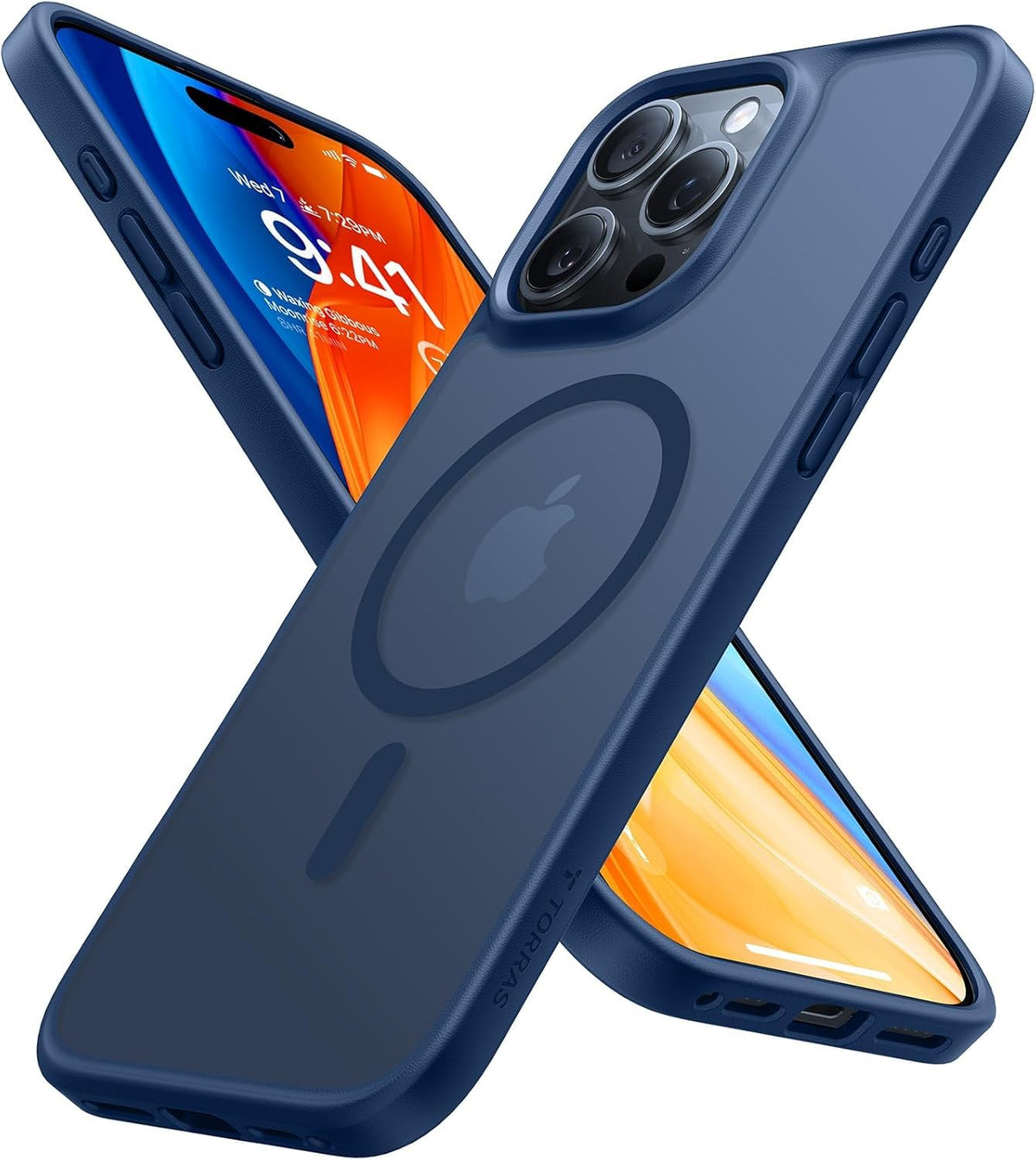 TORRAS Stronger Magnetic &amp; Shockproof for iPhone 17 Pro Max Case, Deep Blue