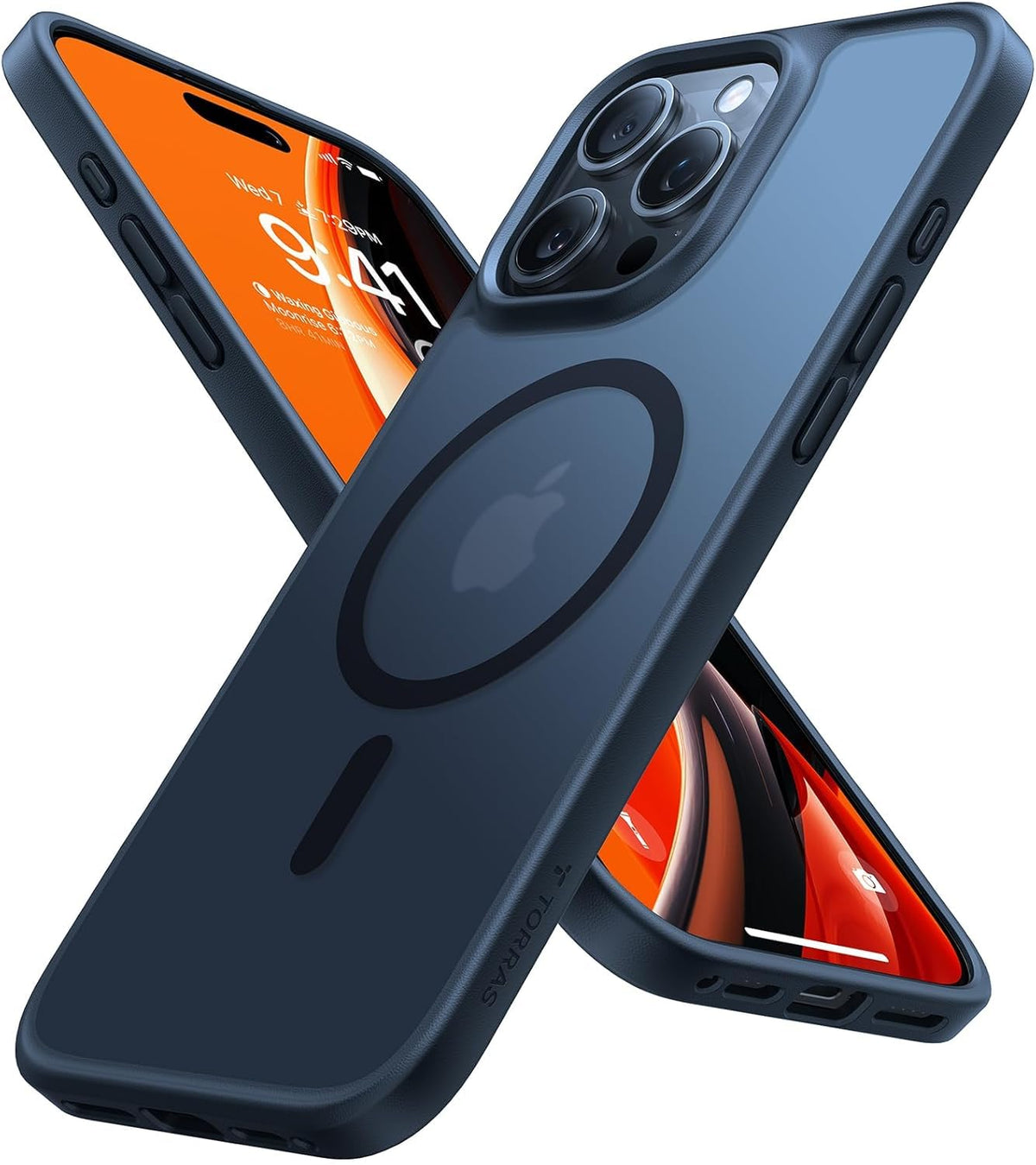 TORRAS Stronger Magnetic &amp; Shockproof for iPhone 17 Pro Max Case, Deep Blue