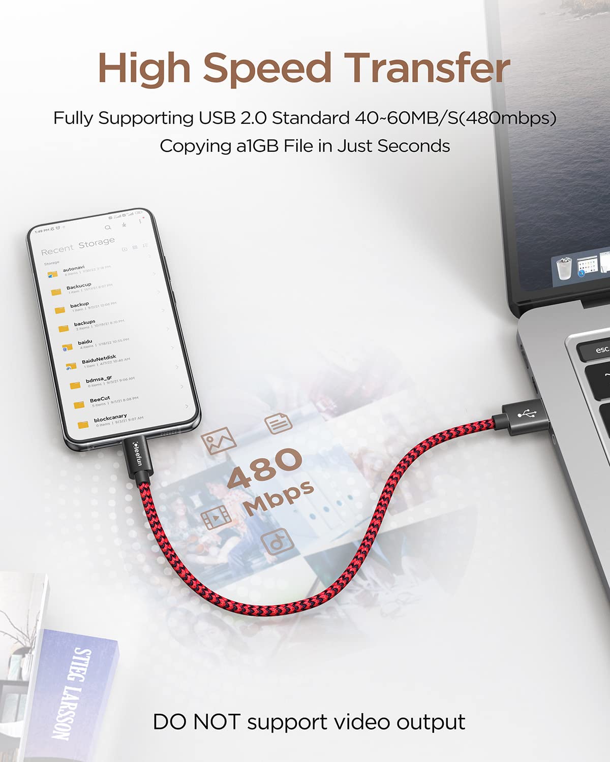 USB C Cable 6ft 5pack CLEEFUN | USB A to USB C Fast Charging USBC Cable