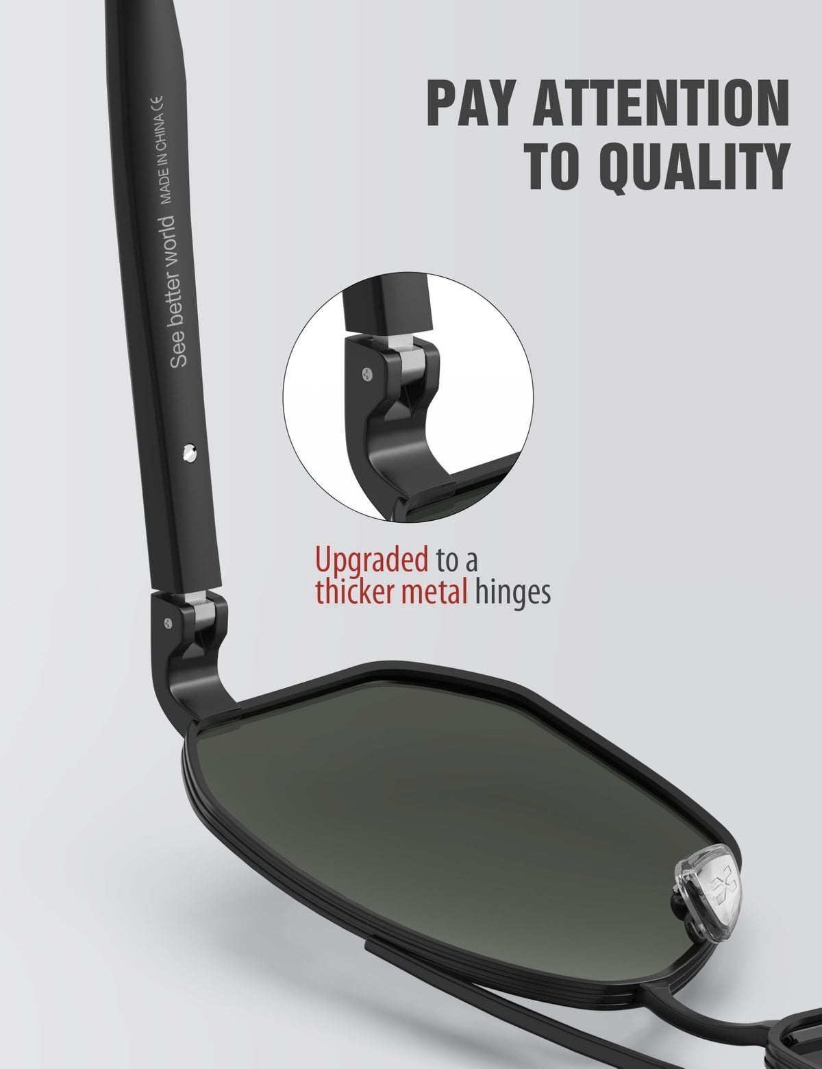 LUENX Aviator Polarized Sunglasses for Men: Square UV400 Driving