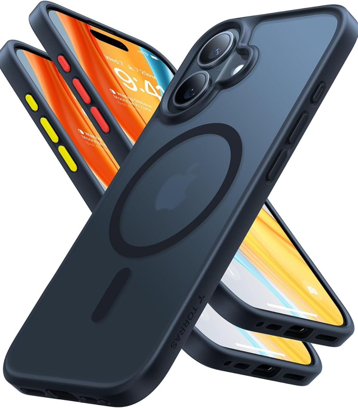 TORRAS Stronger Magnetic &amp; Shockproof for iPhone 17 Pro Max Case, Deep Blue