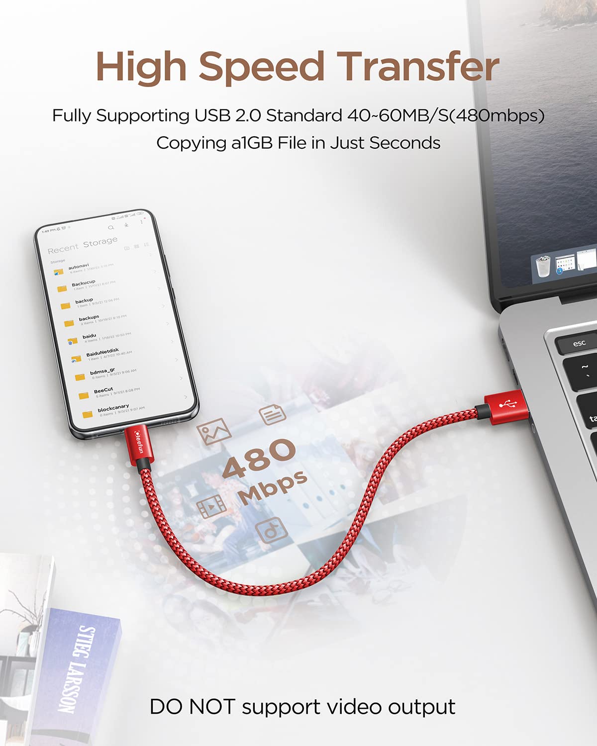 USB C Cable 6ft 5pack CLEEFUN | USB A to USB C Fast Charging USBC Cable