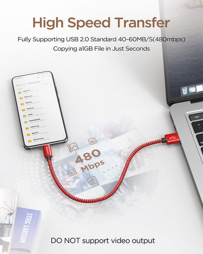 USB C Cable 6ft 5pack CLEEFUN | USB A to USB C Fast Charging USBC Cable