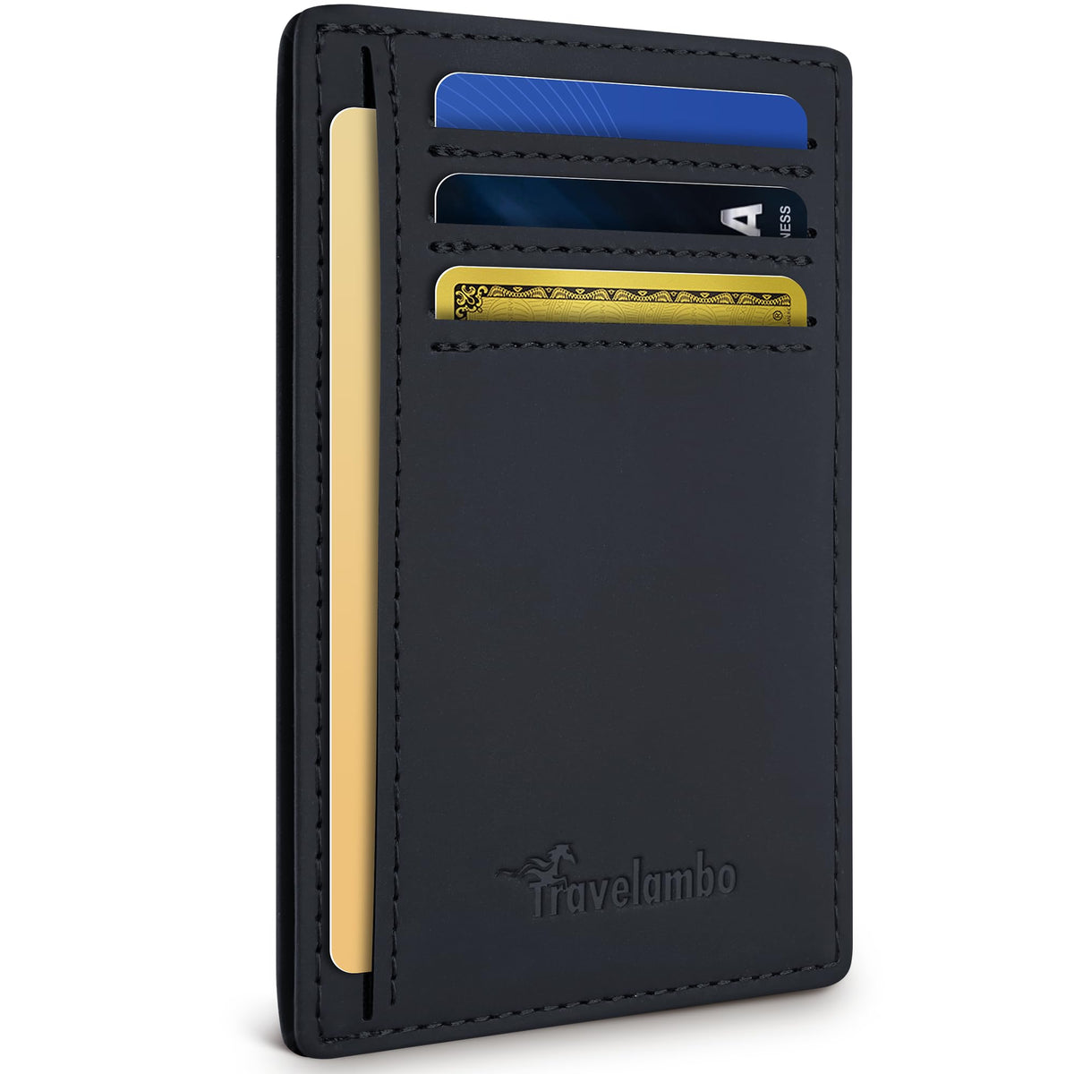 Slim Wallet, Leather, RFID Blocking Medium Size