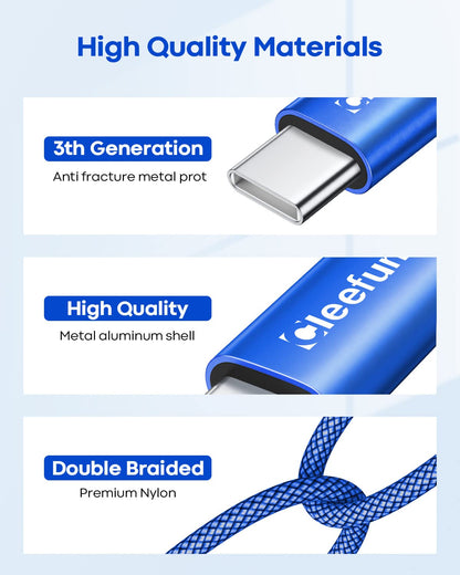 USB C Cable 6ft 5pack CLEEFUN | USB A to USB C Fast Charging USBC Cable