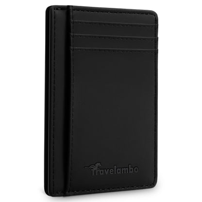 Slim Wallet, Leather, RFID Blocking Medium Size