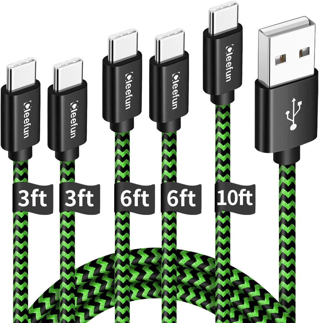 USB C Cable 6ft 5pack CLEEFUN | USB A to USB C Fast Charging USBC Cable
