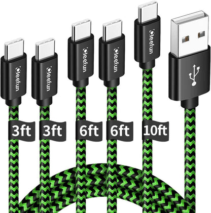 USB C Cable 6ft 5pack CLEEFUN | USB A to USB C Fast Charging USBC Cable
