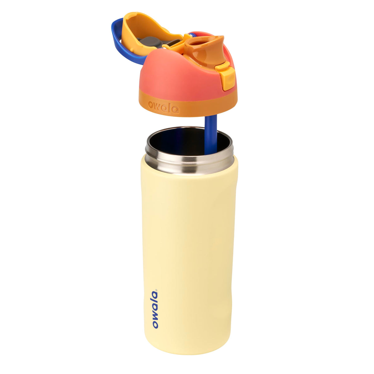 Owala FreeSip Insulated Stainless Steel Water Bottle with Straw for Sports and Travel, BPA-Free, 24oz, Foggy Tide