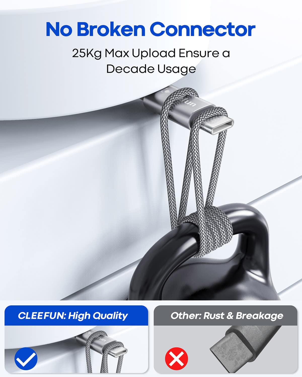 USB C Cable 6ft 5pack CLEEFUN | USB A to USB C Fast Charging USBC Cable